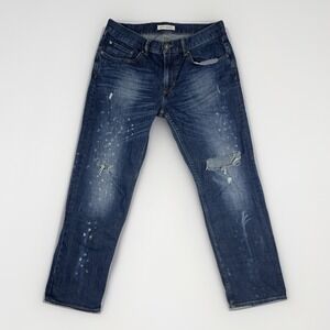 Banana Republic Boyfriend Jeans Women's 29 Blue Heavily Distressed Destroyed